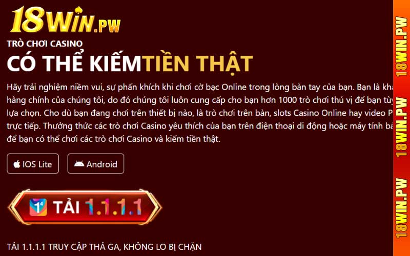 Lợi ích khi tham gia tải app 18WIN và sử dụng